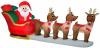 Gemmy Airblown Santa Sleigh with 3 Reindeer Christmas Inflatable